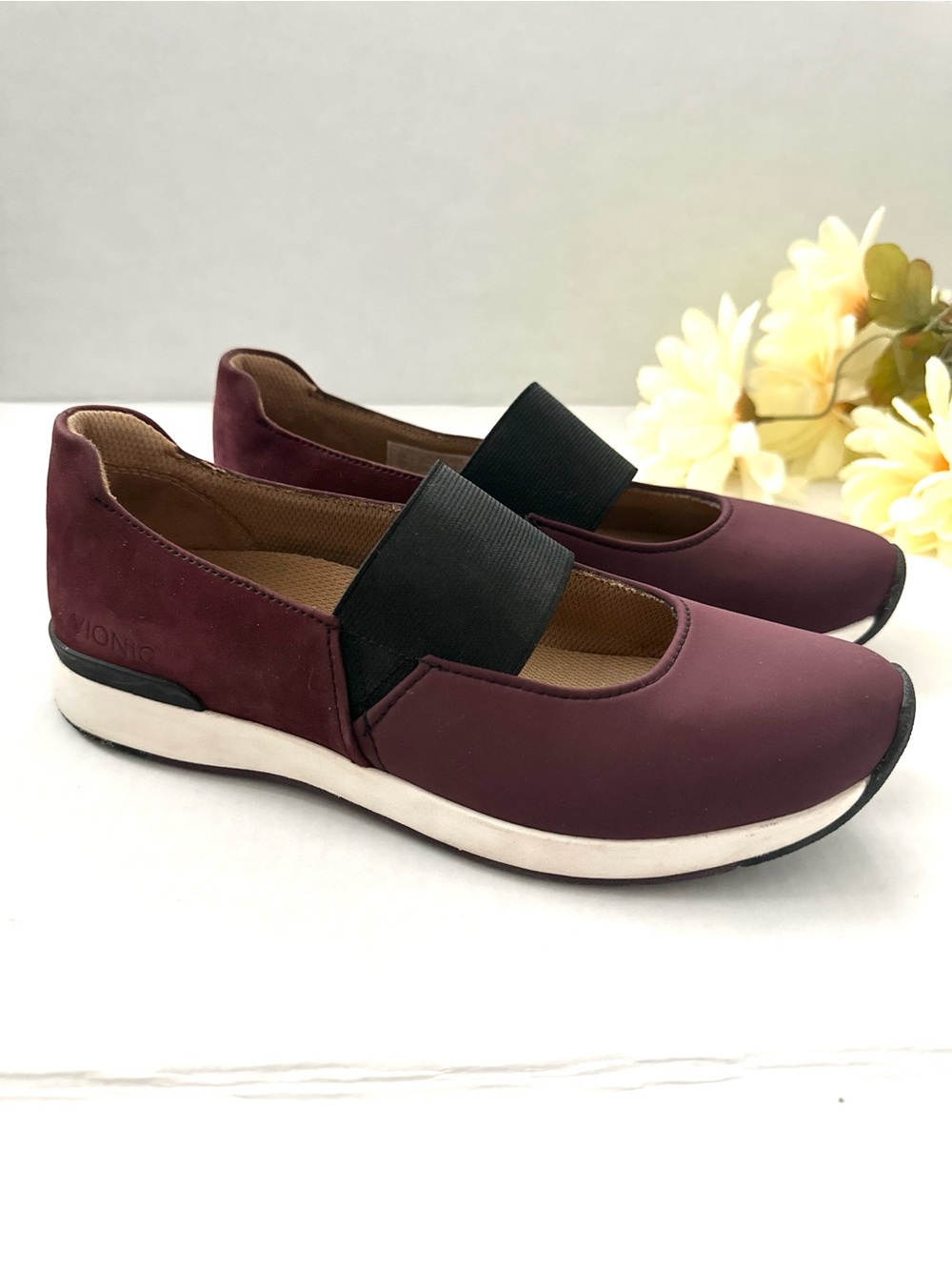 VIONIC Women's Plum Burgundy Slip-On Comfort Shoes